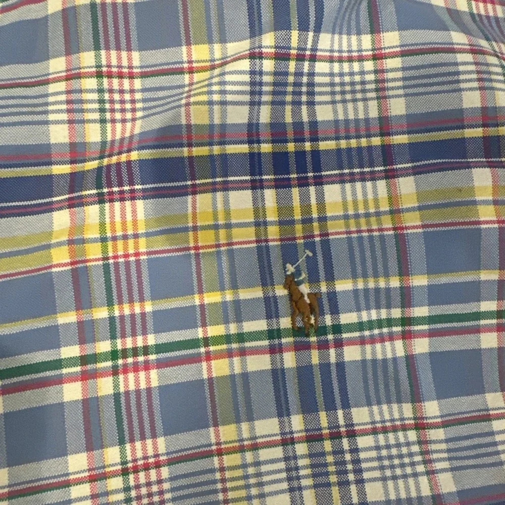 Polo Ralph Lauren Plaid Shirt Mens 4XB Button‎ Up Long Sleeve Pony